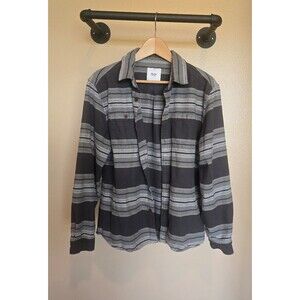 Katin‎ 100% cotton men's size medium button up striped midweight flannel